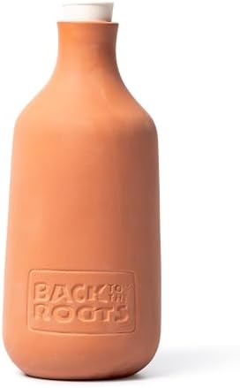 Back to the Roots Self-Watering Terracotta Olla Pot, 700mL Provides 1 Week of Precision Watering