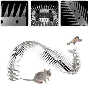 Anti-Climb Spikes for Raccoon & Bird Protection - Heavy-Duty Stainless Steel Barrier Nails for Fence, Roof, Trees | Outdoor Animal Climb Prevention (2PCS)