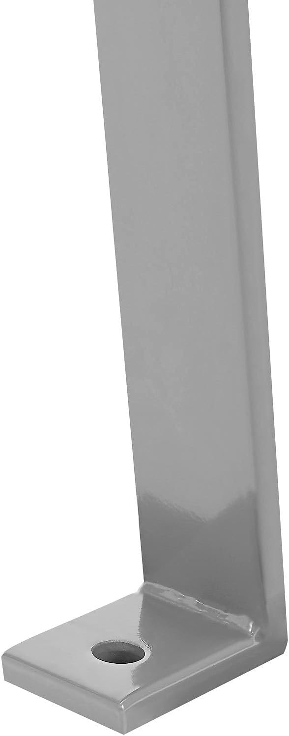 Global Industrial 4 ft. Outdoor Park Bench with Back, Vertical Steel Slat Construction, 600 lbs Capacity, Gray, Unassembled, Heavy Duty Commercial Bench