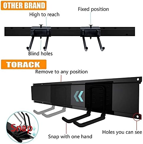 TORACK Tool Storage Rack Heavy Duty Garage Wall Mount Garden Tool Organizer