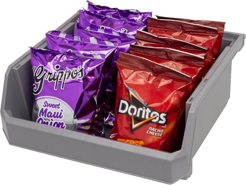 ReadySpace Extra Large Stackable Plastic Storage Bins, 4-Pack, Grey