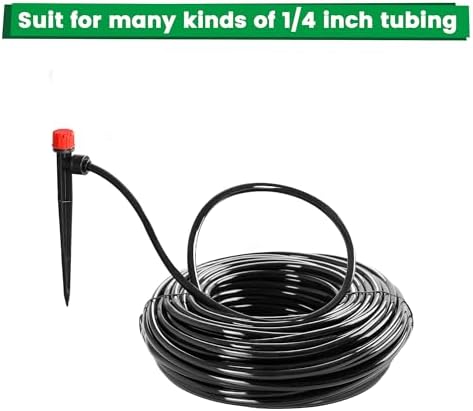 MIXC Quick-Connect Drip Irrigation Emitters for 1/4" Drip Irrigation Tubing