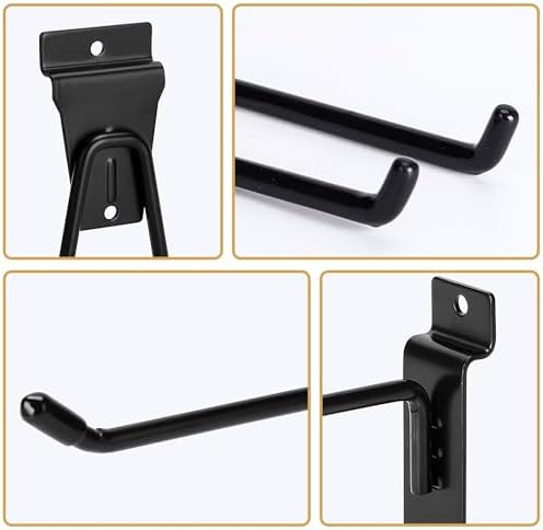 Heavy-Duty Slatwall Baskets and Hooks - Slatwall Accessories for Standard Slatwall Panels | Ideal for Organizing Garages and Workshops
