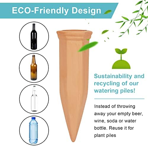 10 Pieces of Plant Watering Piles, Plant Watering Devices,Plant Water Seepage Devices, Clay self Watering Nails, Used for Automatic Watering Systems for Indoor and Outdoor Plants in Vacation Homes