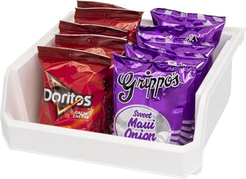 ReadySpace Extra Large Stackable Plastic Storage Bins, 4-Pack, White