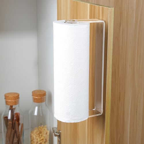 ZUNTO Acrylic Paper Towel Holder Under Cabinet, Self Adhesive