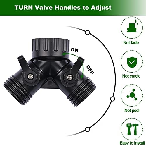 1/2 Inch Drip Irrigation Tubing Adapter,2 Way Y Hose Splitter