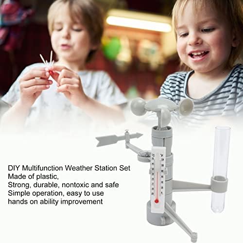 Zopsc DIY Weather Station, Multifunction Weather Station Set, Science Education S for Meteorologist, DIY Kit, Ren Set