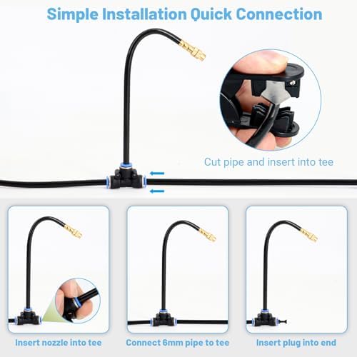 Thiswing 100FT 360° Adjustable Irrigation System with Water Timer