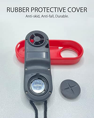 Wintact Handheld Anemometer, Digital Wind Speed Meter Gauge, Air Flow Velocity Tester with Measuring Wind Temperature 14℉ to 113℉ for HVAC Duct Outdoor Kite Boat Sailing Surfing (WT816A)
