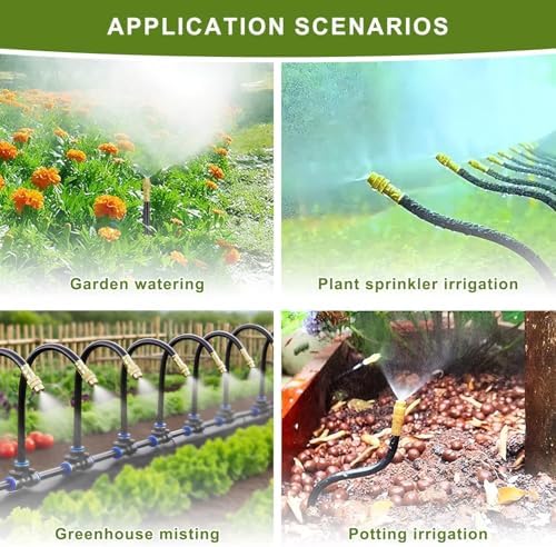 Drip Irrigation System 100FT, Automatic Watering Kit with Nozzles