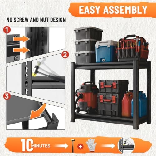 Garage Shelving, Heavy Duty Storage Shelves, Adjustable Boltless Units