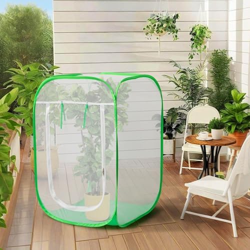 24"x24"x36" Pop Up Garden Mesh Plant Cover, Plant Protectors Mesh Enclosure