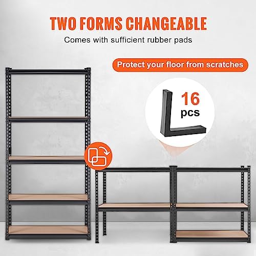 VEVOR Storage Shelves 5-Tier Adjustable 2000 lbs 36"x18"x72" Shelving Unit