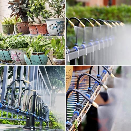 98.4Ft Drip Irrigation Kit System, 360° Bendable Garden Irrigation System