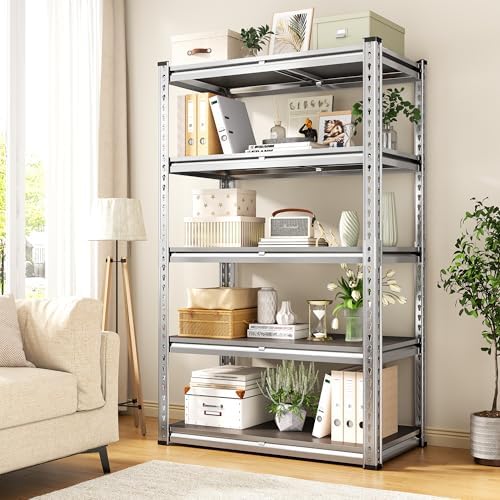 REIBII Galvanized Garage Shelving with PP Boards for Pantry Office Garage