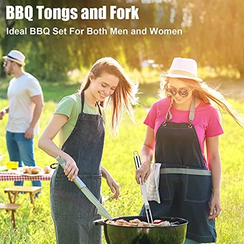ROMANTICIST 23pcs Heavy Duty Grilling Gifts for Men Dad Fathers Day, Extra Thick BBQ Accessories Tools Set, Stainless Steel Grill Utensils Kit with Meat Claws,Canvas Bag for Outdoor Camping Silver