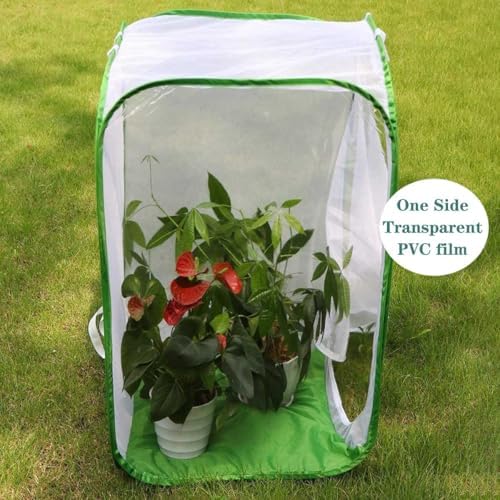 36" Mesh Plant Enclosure Pop-Up Plant Protection Tent, 24”x 24”x 36” Mesh Plant Cover Grow Tent Plant Cover for Fruit, Vegetables, Pests, Bird and Pest Protection Guard for Flowers and Herbs (Green)