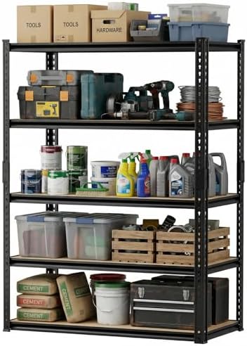 Durstruct 2400LBS Storage Shelves 5 Tier Adjustable Garage Storage Shelving