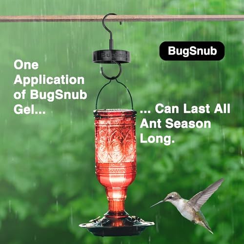 Hanging Ant Guard (1-pack)- Waterless Ant Defense for Hummingbird Nectar Feeders, Unique Upside-down Design, No Liquid Moat, Metal Hooks