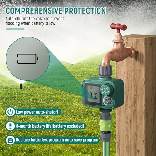 Sprinkler Timer, Programmable Hose Timer with Automatic Watering System
