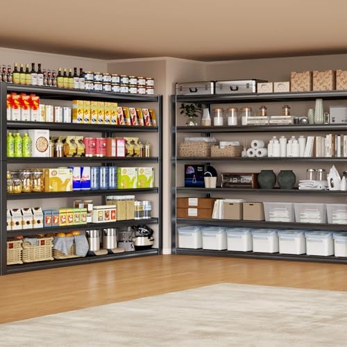 7 Tier Garage Shelving Heavy Duty,65" W Garage Shelves, 65" W x 96" H x 24" D Adjustable Storage Shelving Unit, Commercial Metal Shelves for Warehouse, Basement
