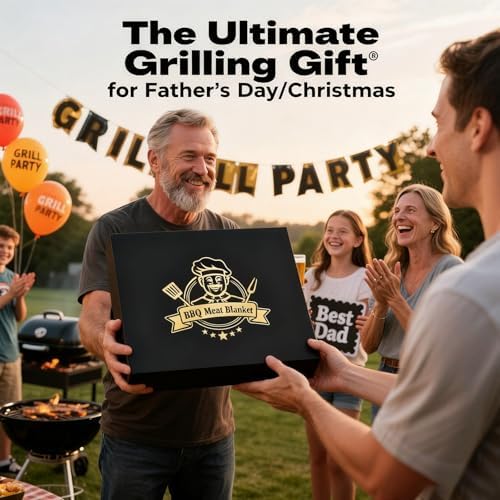 BBQ Blanket for Resting Meat Smoker Accessories for Moisture Retention & Tender BBQ Grilling, 21in Insulated Bag Meat Blanket for Brisket/Turkey, Anniversary Birthday Gifts for Men Dad Husband