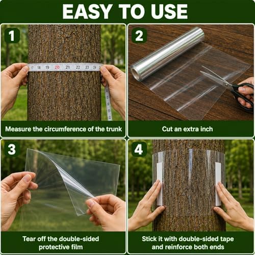Squirrel Tree Guard, 59IN x 16IN Iguana Tree Wrap, Thickened PET Plastic Tree Trunk Protector Guard for Iguana Prevention,Squirrel Baffle for Bird Feeder Poles, Anti-Reptiles Climbing Barrier
