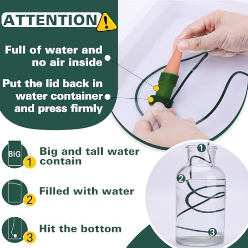 BYDOLL Plant Self-Watering Stakes Automatic Dripper Watering Terracotta Spikes for Indoor Outdoor Plant,Watering Insert Devices for Vacation use,Bonsai Garden Drip Irrigation System(10 Pack)