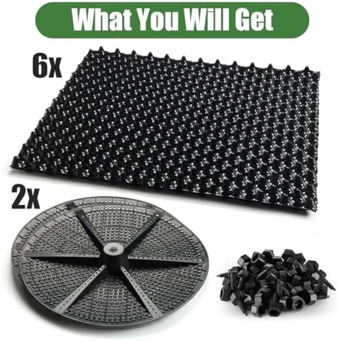 RooTrimmer Air Pruning Containers, 40 Gallon Air Pruning Planters, Sturdy Plastic Roots Control Planter Container for Tree Grow Outdoor, Garden Self-Planting Planters, Size 24"x24", Black, 2P