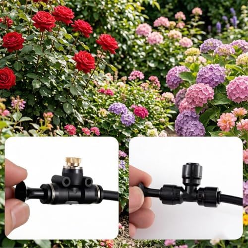 Leak‑Free 1/4" Drip Irrigation End Caps, Push‑Fit End Plugs Compatible with Quick Connect Tee Connectors for Garden Irrigation