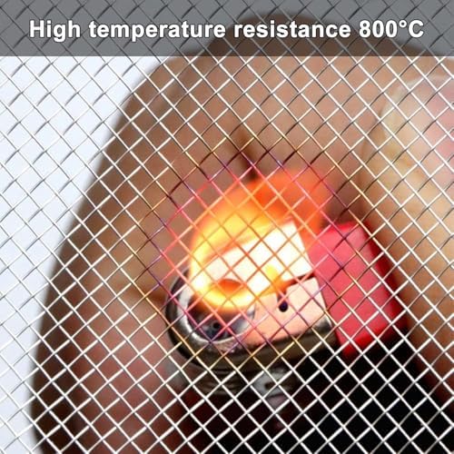 Stainless Steel Wire Mesh Panel, 304 Grade 10 Mesh Screen, Heavy Duty Metal Guard for Ventilation, Pest Protection and Workshop Use