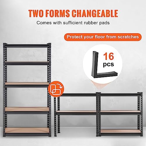 VEVOR Storage Shelves 5-Tier Adjustable 2000 lbs 30"x12"x60" Shelving Unit