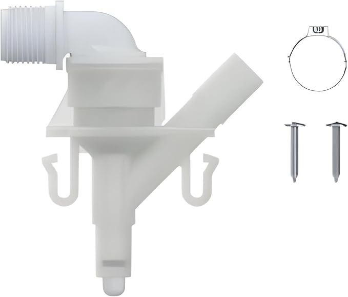 SEAFLO RV Toilet 90° Angled Water Inlet Valve Kit (SFRTK-017) - Fits All RV Toilets (SFRTPH-01-01, SFRTPH-01-02, SFRTPH-02-01) - Complete Kit with Screws, Clamp & Filter