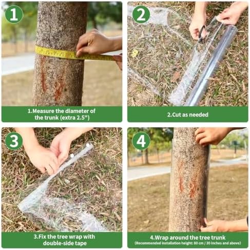 Tree Trunk Protector, 48"x16" PVC Tree Guard for Iguana Deterrent
