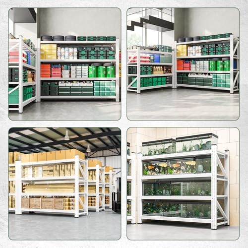 Letaya 3000LBS Storage Shelves Heavy Duty,70" H Garage Shelving Units, 4 Tier Adjustable Utility Rack Shelf,Large Metal Industrial Shelves,for Shop,Warehouse,Basement (48" W x 24" D x 70" H)