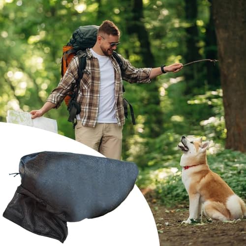 Dog Head Cover - Face Fly Nets, Breathable Mesh Guard with Adjustable Straps, Anti-Bite Protection, Compact Shield, Comfortable Pet Accessory for Outdoor Walking Camping