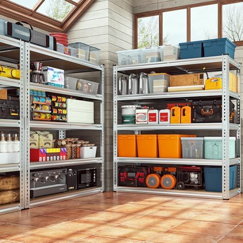 REIBII 2500LBS Garage Shelving,40"W Rust-Proof Storage Shelves For Basement
