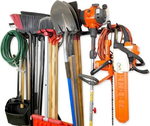 StoreYourBoard Tool Storage Rack – Heavy Duty Garage Tool Organizer Wall Mount for Garden Tools, Rakes, Shovels, Garage Hooks, Steel Gear Hanger Holds 300 lbs