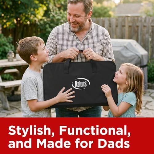 Kaluns 50PC BBQ Grill Tools Set β Heavy Duty Stainless Steel Grill Accessories Kit with Case, Apron, Hooks, Thermometer, Injector, Claws & Mats β Fathers Day Gift for Dad, Men