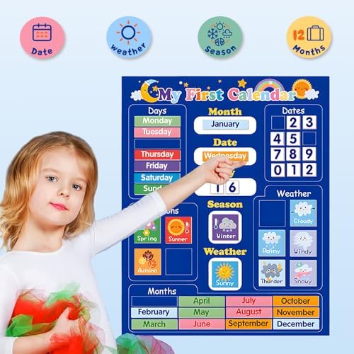 Adena Montessori Magnetic Learning Calendar, 3-6y