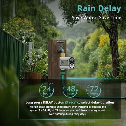 QUOBAS Zero Pressure Water Timer, Sprinkler Timer for Garden Hose Faucet