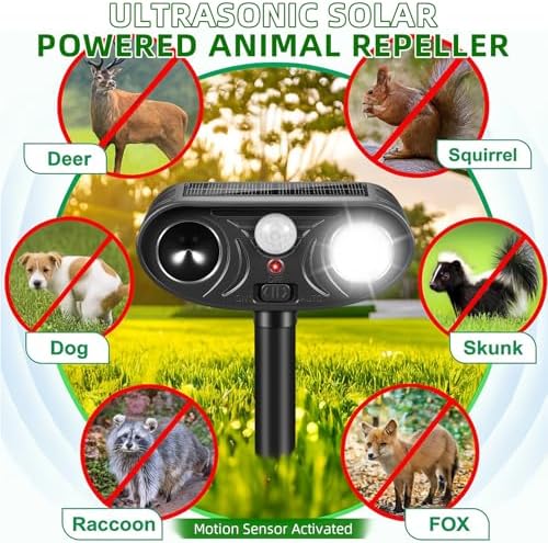 4 Pack Sonic Fortress Pro Deer Repellent Devices Racoon Repellent Outdoor