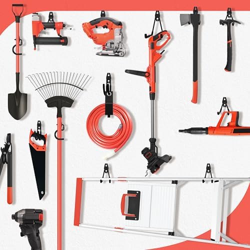 28 Pack Garage Hooks Heavy Duty with Non Slip PVC Coating