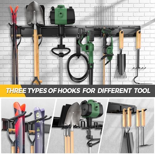 LBT 49.5"Garage Tool Organizer Wall Mount 500lbs Garden Tool Organizer