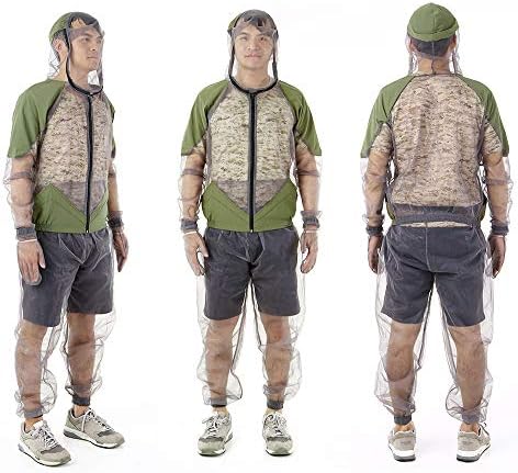 Lixada Ultra-fine Mesh Summer Wear Fine Net Cover Outdoor Breathable Jacket Suit