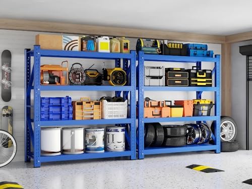 Heavy‑Duty Metal Garage Shelving Unit, 3000 LBS Total Load Capacity
