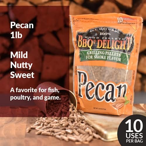 BBQr's Delight Wood Smoking Pellets - Super Smoker Variety Value Pack - 1 Lb. Bag - Apple, Hickory, Mesquite, Cherry, and Pecan