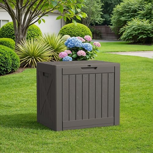 Flamaker Resin Deck Box 40 Gallon Waterproof Outdoor Storage Box