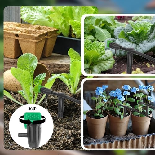 50 Pcs Adjustable Water Flow Irrigation Dripper,Drip Emitters